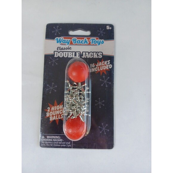 Way Back Toys Classic Double Jacks Classic Child Game High Bounce Balls NOS - Picture 5 of 8